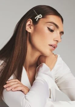 Rhinestone Alphabet Hair Clip -LUCY Clothing Shop 210825 Set1 SHOT 43 3488