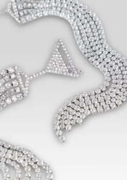 Martini Drop Crystal Earring -LUCY Clothing Shop 23 10 30 MARTINIDROPCRYSTALEARRING SILVER 0330 ECOMM