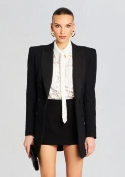 Lace Tie -LUCY Clothing Shop 24 02 29 LONDONLACEOVERSIZEDDRESSSHIRT WHITE 2339 ECOMM