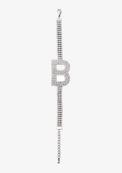 Rhinestone Alphabet Letter Bracelet -LUCY Clothing Shop Alphabet Bracelet B