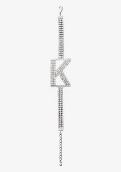 Rhinestone Alphabet Letter Bracelet -LUCY Clothing Shop Alphabet Bracelet K