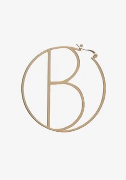 Hoop Letter Earring -LUCY Clothing Shop B 5479652a f3e1 45ce add3 ec7fb497ca38