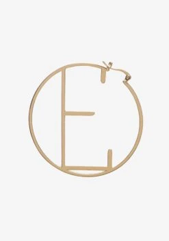 Hoop Letter Earring -LUCY Clothing Shop E 544b0df0 74b2 4ee5 af1f 723eca39ea32