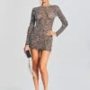 Emani Sequin Dress -LUCY Clothing Shop Ecommerce Crop 20230815 Emani Dress Black Silver 1698 ECOMM