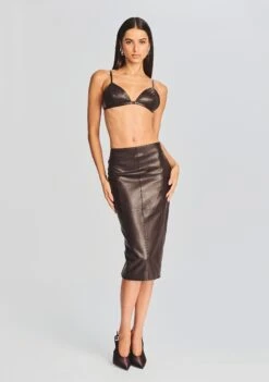 Esti Leather Bra -LUCY Clothing Shop Ecommerce Crop 20230815 Esti Bra Mercy Skirt Dark Chocolate 1401 ECOMM