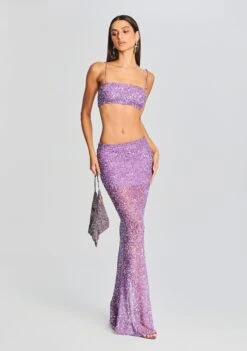 Zahra Sequin Skirt -LUCY Clothing Shop Ecommerce Crop 20230815 Mera Top Zahra Skirt Orchid Lavender 3371 ECOMM d2c12089 6f73 4859 8a43 2d6aa8583979