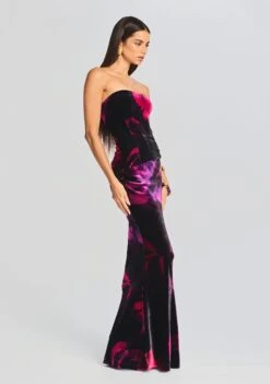 Nat Top -LUCY Clothing Shop Ecommerce Crop 20230815 Nat Top Freyja Skirt Acid Roses 1026 ECOMM