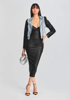 Norrie Coated Denim Dress -LUCY Clothing Shop Ecommerce Crop 20230816 SET1 ALANILOJACKETCOATEDBLACK 4225 ECOMM 8c75c896 5159 4ce3 8d50 8ec9740e2338