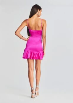 Silvana Silk Dress -LUCY Clothing Shop Ecommerce Crop 23 07 18 SET1 Silvana Dress Neon Pink 0070 ECOMM