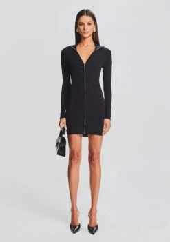 Larkin Rib Knit Dress -LUCY Clothing Shop Ecommerce Crop 23 09 21 LARKINDRESS BLACK 031 ECOMM