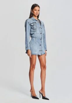 Laura Denim Dress -LUCY Clothing Shop Ecommerce Crop 23 09 21 LAURADRESS TIDAL 2084 ECOMM