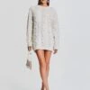 Maple Embellished Sweater Dress -LUCY Clothing Shop Ecommerce Crop 23 09 21 MAPLETOP EVIAHAT IVORY 2126 ECOMM