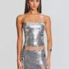 Oren Sequin Bustier -LUCY Clothing Shop Ecommerce Crop 23 09 21 ORENBUSTIER SAVANNAHSKIRT SILVER 2917 ECOMM
