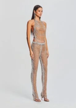 Delaney Embellished Top -LUCY Clothing Shop Ecommerce Crop 23 09 22 DELANEYTOP ZOEPANT TANNINSILVER 2479 ECOMM