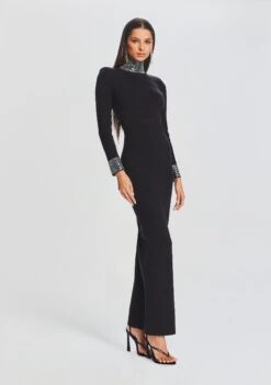 Monroe Embellished Knit Dress -LUCY Clothing Shop Ecommerce Crop 23 09 22 MONROEDRESS BLACK 1222 ECOMM