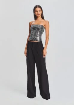 Valery Embellished Knit Top -LUCY Clothing Shop Ecommerce Crop 23 09 22 VALERYTOP ANTONIAPANT CADENCECOAT BLACK 617 ECOMM