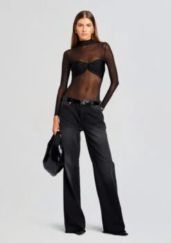 Tonia Bodysuit -LUCY Clothing Shop Ecommerce Crop 23 10 17 TONIABODYSUIT BLACK MARGOTJEAN MIDNIGHT 2075 ECOMM