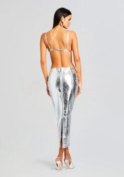 Liza Leather Skirt -LUCY Clothing Shop Ecommerce Crop 23 10 17 VICTORIAJACKET ESTIBRA LIZASKIRT SILVER 3490 ECOMM aa8dc8f8 9132 4979 907e 25a7b12fe232