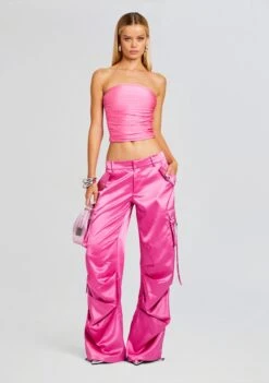 Debbi Strapless Top -LUCY Clothing Shop Ecommerce Crop 23 10 18 DEBBITOP LAIPANT MALIBUPINK 0850 ECOMM