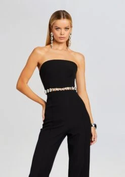 Glenda Jumpsuit -LUCY Clothing Shop Ecommerce Crop 23 10 18 GLENDAJUMPSUIT BLACKSILVER 0601 ECOMM