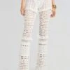 Kyla Knit Crochet Pant -LUCY Clothing Shop Ecommerce Crop 23 10 25 ALAIACARDIGAN KYLAPANT LUIZTOP IRIDESCENTWHITE 395 ECOMM