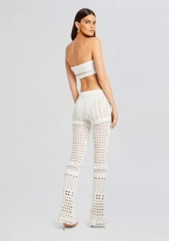Kyla Knit Crochet Pant -LUCY Clothing Shop Ecommerce Crop 23 10 25 ALAIACARDIGAN KYLAPANT LUIZTOP IRIDESCENTWHITE 411 ECOMM 261458f9 1e54 4784 8848 c5831188bbf5