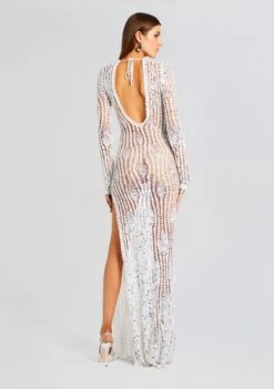 Cherri Sequin Crochet Dress -LUCY Clothing Shop Ecommerce Crop 23 10 25 CHERRIDRESS WHITE 2953 ECOMM