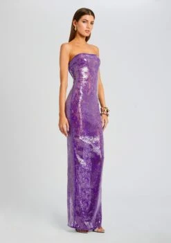 Lucia Sequin Lace Dress 9 Lucia Sequin Lace Dress -LUCY Clothing Shop Ecommerce Crop 23 10 25 LUCIADRESS AMETHYST 3109 ECOMM