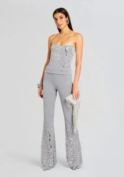 Chloe Embellished Top 11 Chloe Embellished Top -LUCY Clothing Shop Ecommerce Crop 23 11 15 CHLOEPTOP ARAMPANT GREYSILVER 2626 ECOMM