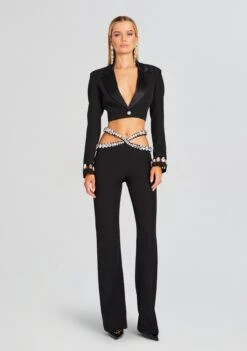 Kaz Pant -LUCY Clothing Shop Ecommerce Crop 23 11 15 KAZPANT BLACKSILVER 1756 ECOMM