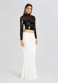 Nyx Sequin Top -LUCY Clothing Shop Ecommerce Crop 23 11 15 NYXTOP BLACK 1725 ECOMM