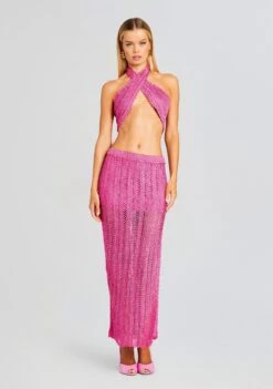 Susan Crochet Wrap Top -LUCY Clothing Shop Ecommerce Crop 23 11 15 SUSANTOP SANDYSKIRT ALLISONCARDIGAN MALIBUPIN 0563 ECOMM