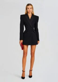 Amberly Blazer Dress -LUCY Clothing Shop Ecommerce Crop 23 11 16 AMBERLYDRESS BLACK 495 ECOMM