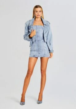 Kamna Embellished Denim Dress -LUCY Clothing Shop Ecommerce Crop 23 11 16 KAMNADRESS TRESCA 1761 ECOMM