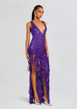 Libra Sequin Crochet Dress -LUCY Clothing Shop Ecommerce Crop 23 11 16 LIBRADRESS AMETHYST 1672 ECOMM