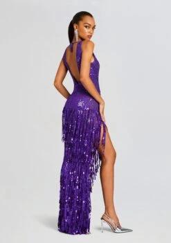 Libra Sequin Crochet Dress -LUCY Clothing Shop Ecommerce Crop 23 11 16 LIBRADRESS AMETHYST 1679 ECOMM