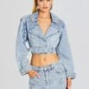 Marcie Embellished Denim Jacket 2 Marcie Embellished Denim Jacket -LUCY Clothing Shop Ecommerce Crop 23 11 16 MARCIEJACKET PALERMOSKIRT TRESCA 1601 ECOMM