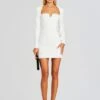 Simone Mini V Dress -LUCY Clothing Shop Ecommerce Crop 23 11 16 SIMONEDRESS WHITE 1073 ECOMM