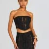 Sting Bustier -LUCY Clothing Shop Ecommerce Crop 23 11 16 STINGBUSTIER FRAYSKIRT BLACKSAMOA 1036 ECOMM