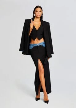 Clarette Skirt -LUCY Clothing Shop Ecommerce Crop 23 12 18 CLARETTESKIRT BLACKRIVER 0558 ECOMM