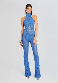 Kalena Knit Crochet Jumpsuit -LUCY Clothing Shop Ecommerce Crop 23 12 18 KALENAJUMPSUIT TROPICALBLUE 1792 ECOMM