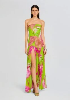 Marisol Silk Dress -LUCY Clothing Shop Ecommerce Crop 23 12 18 MARISOLDRESS LIMEANTHURIUM 2065 ECOMM