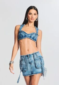 Millie Denim Bra Top