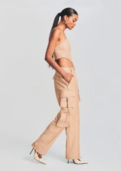 Eloise Leather Top -LUCY Clothing Shop Ecommerce Crop 230718 SET2 ELOISETOP HONEYPANT 4839 ECOMM