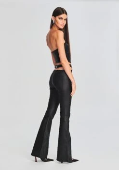 Sloane Coated Denim Flare Jean -LUCY Clothing Shop Ecommerce Crop 230831 HILLARYTOP SLOANEJEAN 0715 ECOMM b68ed9c6 f88e 42af 91e7 96fd647ea73b