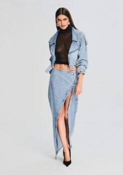 Zahlia Denim Skirt -LUCY Clothing Shop Ecommerce Crop 230831 JOSLYNJACKET ZAHLIASKIRT 2177 ECOMM