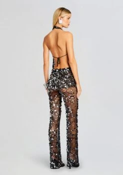 Cali Sequin Crochet Jumpsuit -LUCY Clothing Shop Ecommerce Crop 24 01 10 CALIJUMPSUIT BLACK 0781 ECOMM