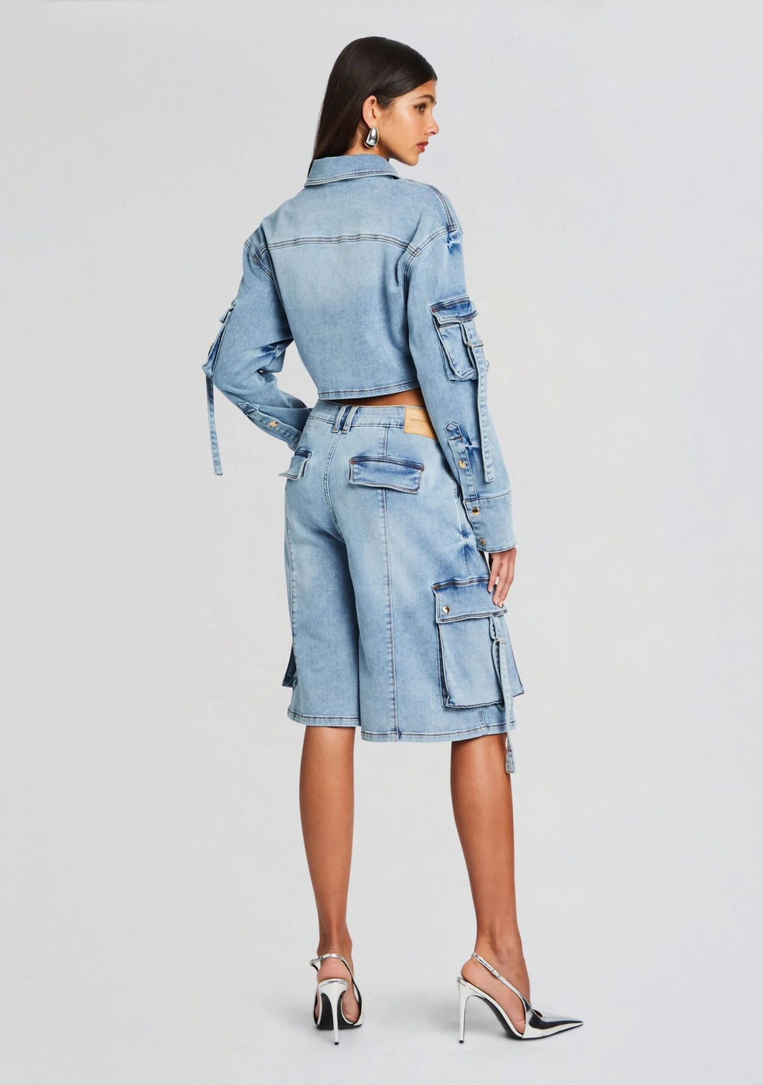 Blu Cargo Denim Top - Image 4