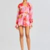 Rosa Romper 1 Rosa Romper -LUCY Clothing Shop Ecommerce Crop 24 02 29 ROSA973ROMPERWBELT PINKFLORAL 1032 ECOMM