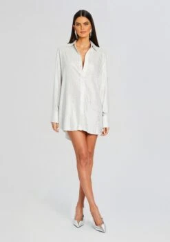 Maddox Embellished Shirt Dress